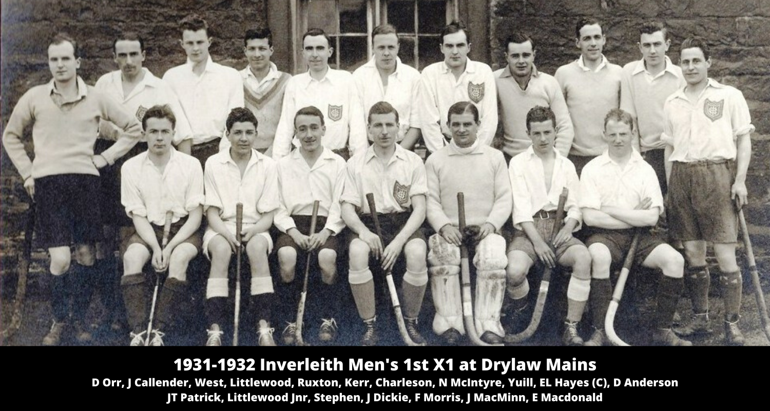 1931-1932 Inverleith Men's 1st X1 at Drylaw Mains