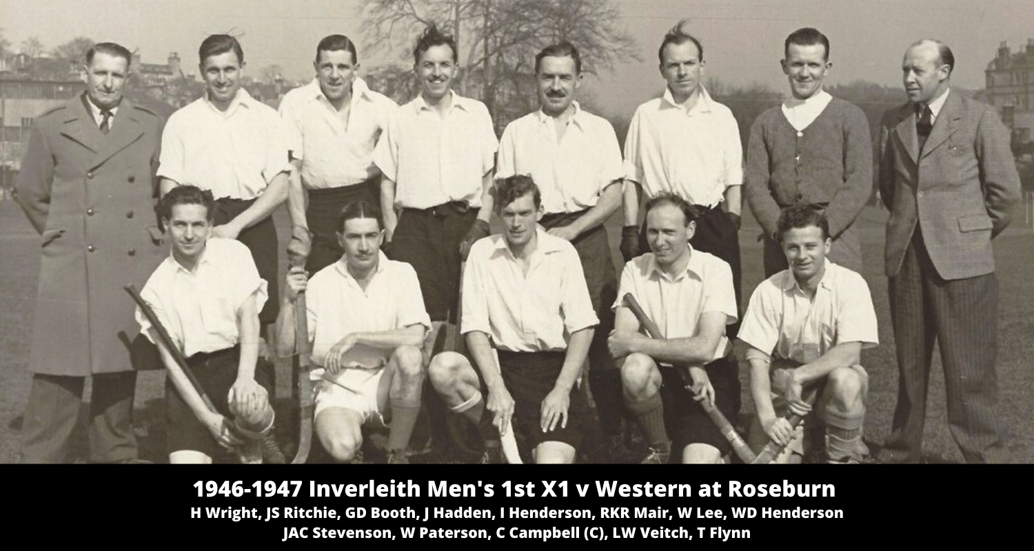 1946-1947 Inverleith Men's 1st X1 v Western at Roseburn