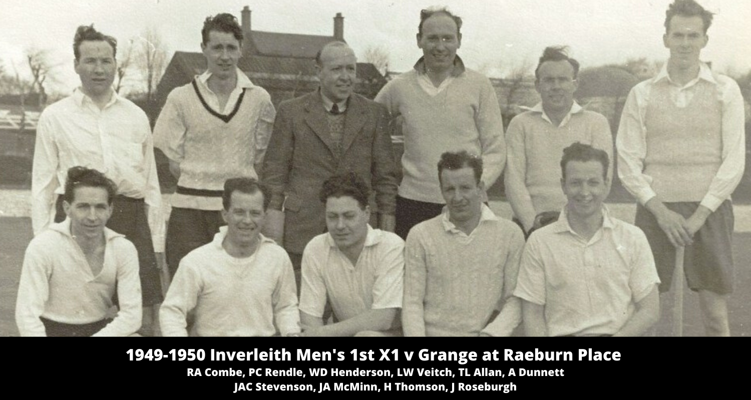 1949-1950 Inverleith Men's 1st X1 v Grange at Raeburn Place 