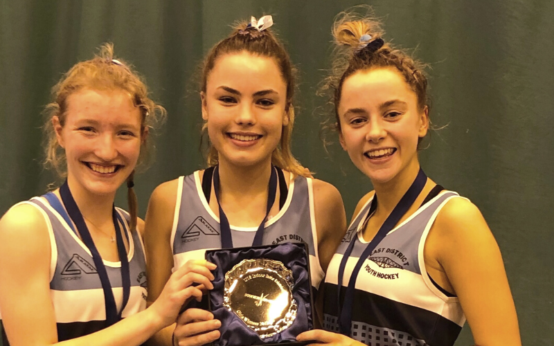 Sophie Hinds, Katie Swanson and Jennifer Veitch Inverleith Hockey Club